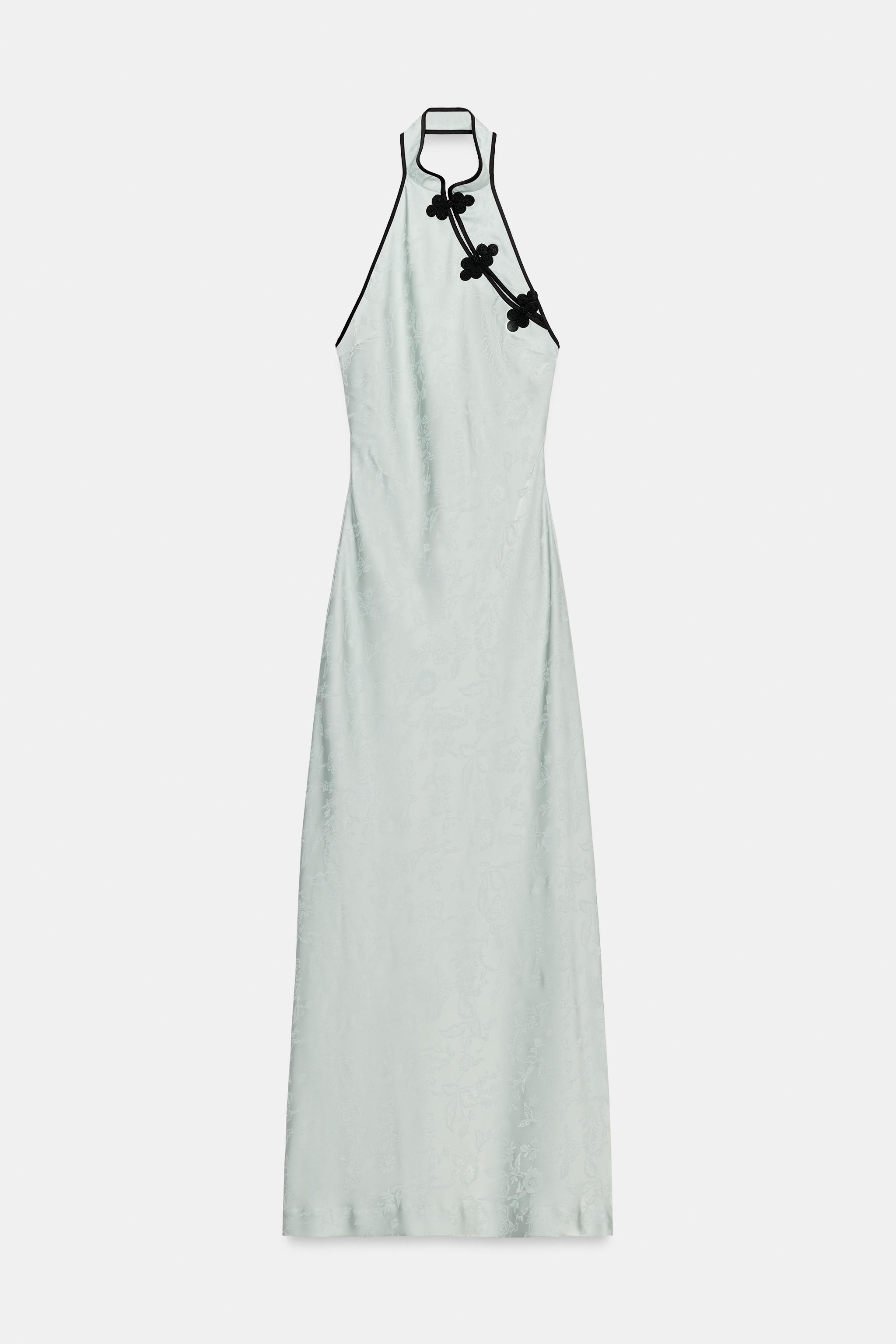 MIDI JACQUARD FROG FASTENING DRESS